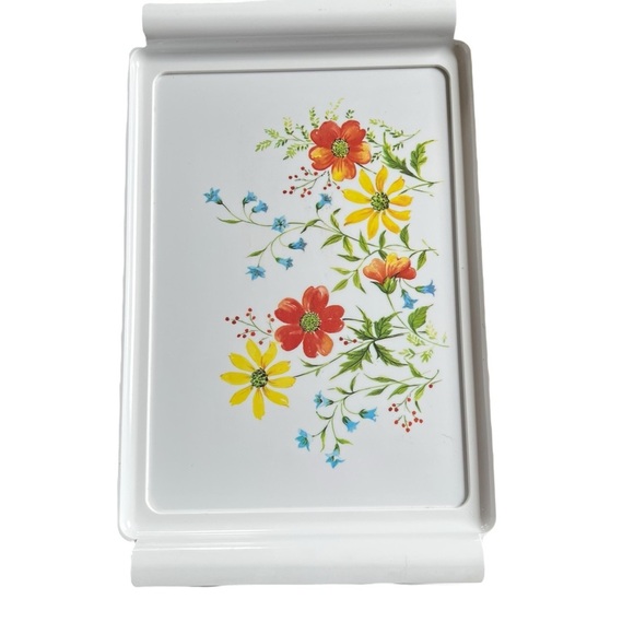 Vintage Brookpark Melamine White Serving Tray Floral - Picture 8 of 9